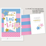 81-451-452 Biglietti Auguri Rainbow Nascita