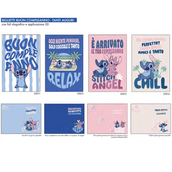 Biglietti Auguri Compleanno Stitch
