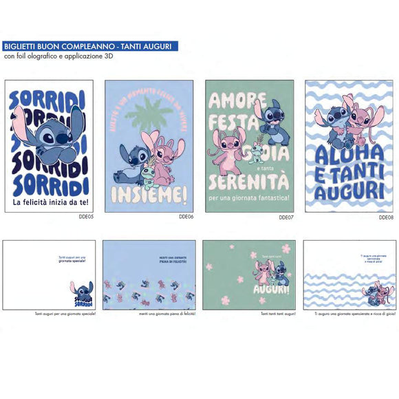 Biglietti Auguri Compleanno Stitch