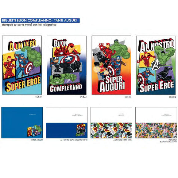 Biglietti Auguri Compleanno Supereroi