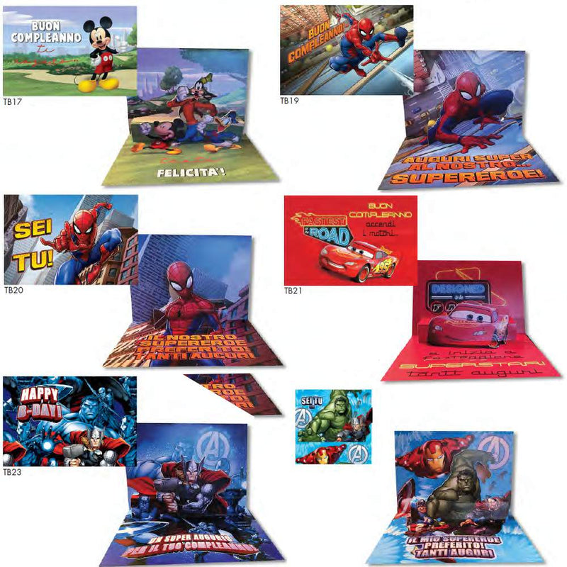 Biglietti Auguri POP-UP Supereroi