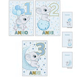 ANUF05 Biglietti Auguri da 1 a 3 Anni