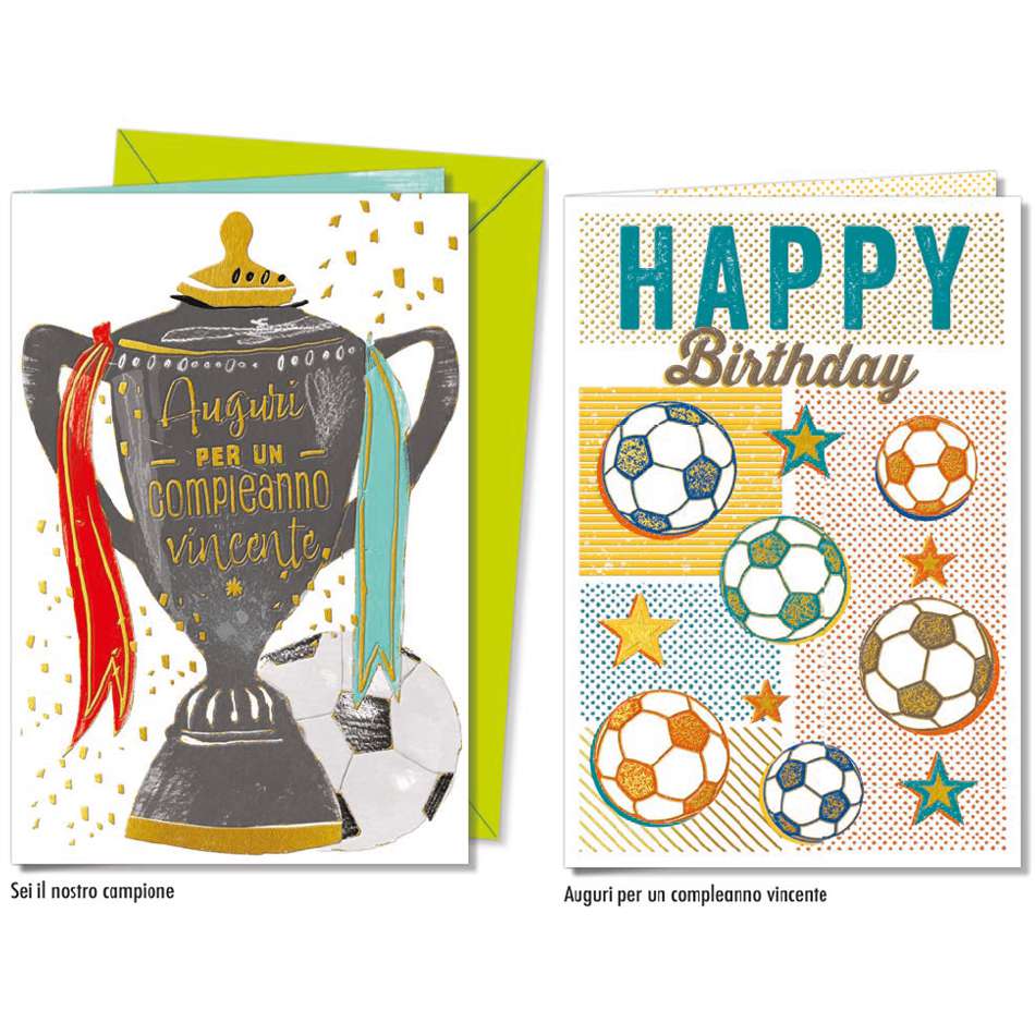 Biglietto Di Auguri Per 14° Compleanno A Tema Calcio – Formato A5 Con Busta – Design "Through On Goal" – Carta Lucida 300g/m² – Olivia Samuel