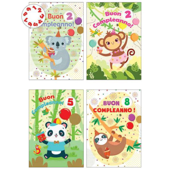 Biglietto Auguri 1° Compleanno Bambino - Joli Coon Con Busta E Sigillo Dorato, Design Elegante - Foto 2