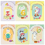 FA00231BC Biglietti Auguri Compleanno da 1 a 10 Anni