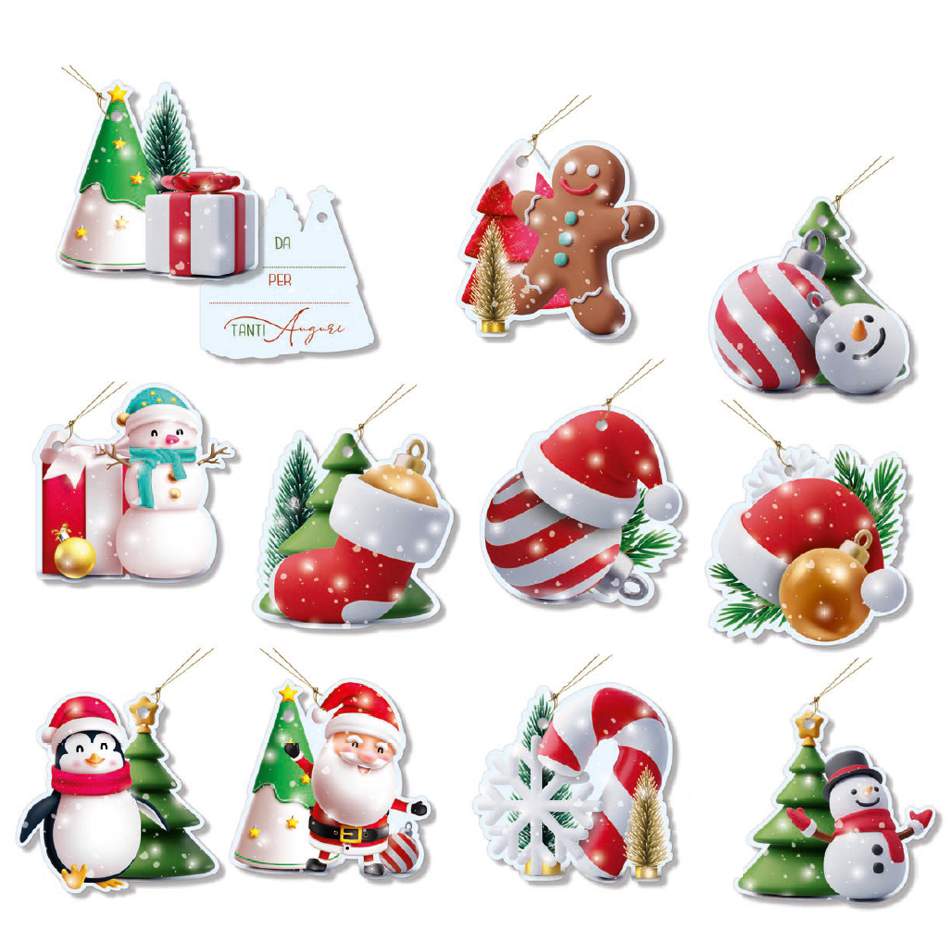 Adesivi Natalizi Per Finestre - 9 Fogli Con 245 Decorazioni Natalizie Riutilizzabili - PVC Statico - 4