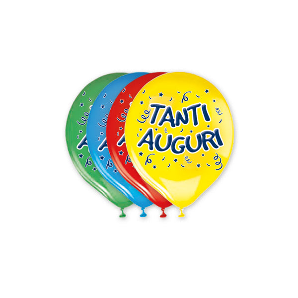 72221  Busta da 20 Palloncini Large "Tanti Auguri" - casa-del-biglietto