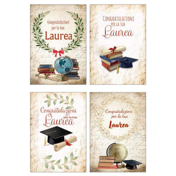 Biglietto Di Auguri Per Laurea Con Portasoldi - Stampa Oro, 17x12 Cm, Regalo Ideale Per Uomo E Donna - Foto 4