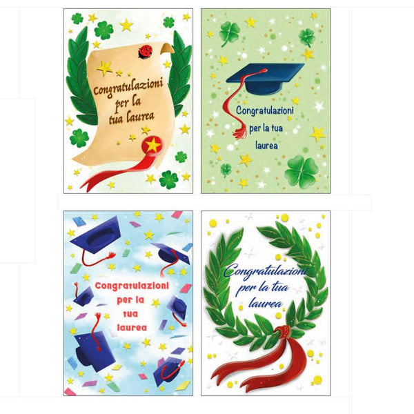 2 Biglietti Portasoldi Tedeschi "KLEINER Wunscherfüller" - Auguri Per Laurea, Compleanno, Natale - Formato 11x16 Cm