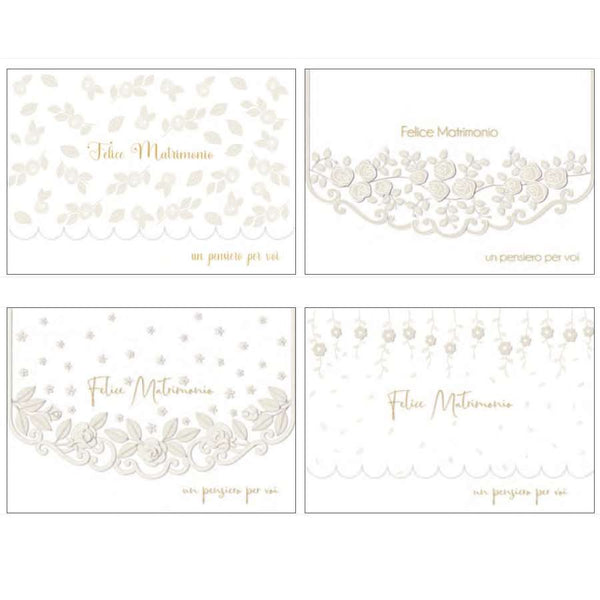 Inviti Matrimonio Taglio Laser Stile Pizzo - Kit 20 Pezzi Con Buste, Fogli Interni Stampabili, Nastro Decorativo, 14,5x14,5 Cm