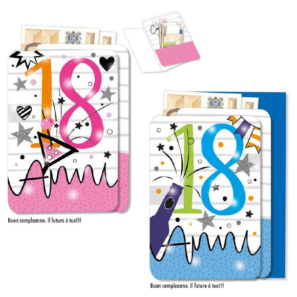 Biglietti Auguri Portasoldi 18 Anni