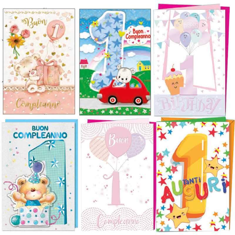 Confezione da 20 biglietti di compleanno per bambini confezione Confezione da 20 biglietti di compleanno per bambini confezione
