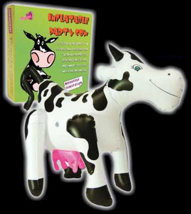 Mucca Gonfiabile Gigante Jet Creations 37 Pollici - Giocattolo Realistico Bianco Latte Per Bambini